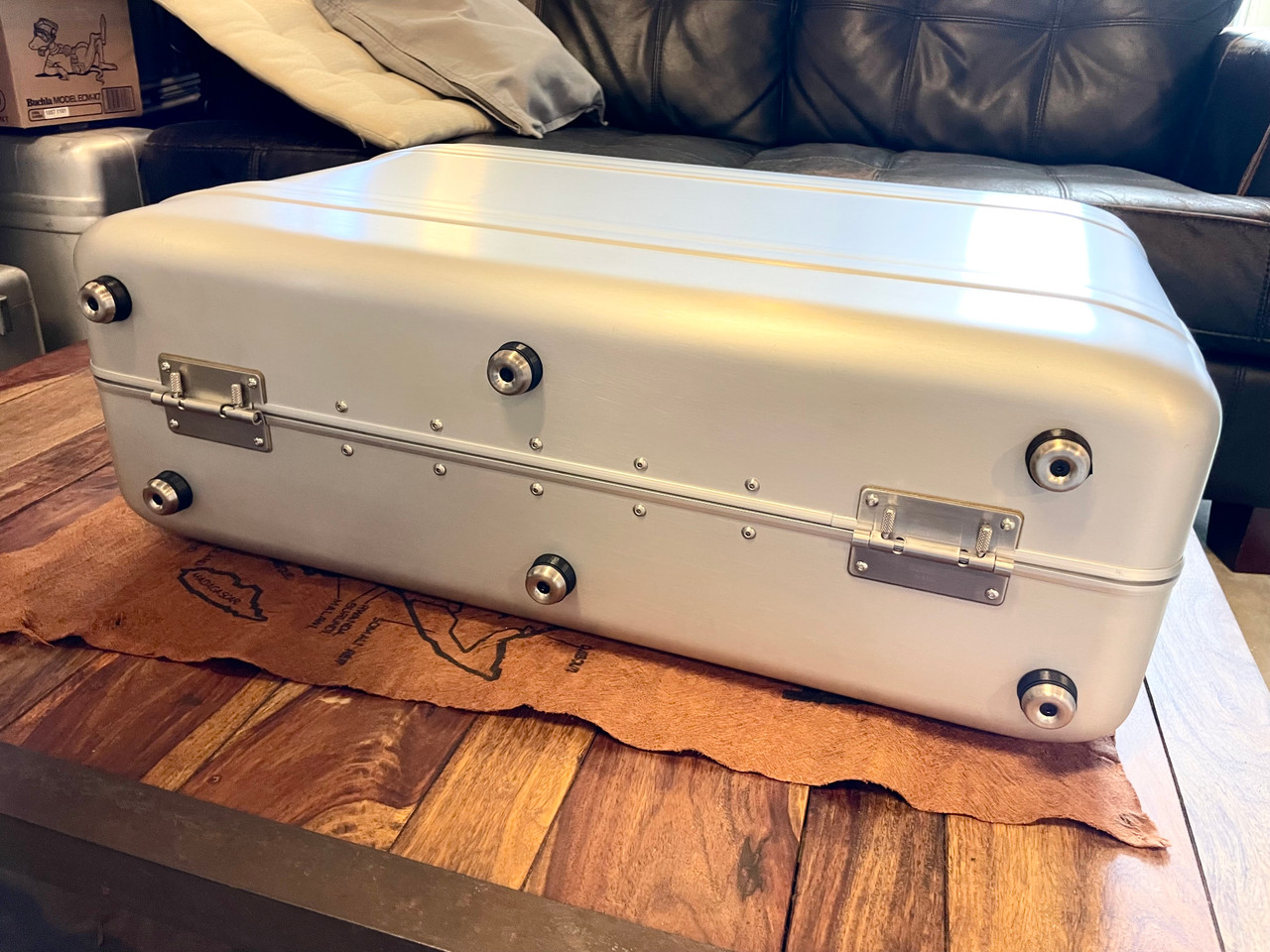 Buchla Tiptop 200t series with BPNYC ZERO Halliburton Eurorack Modular Travel Case SILVER 122hp 9U w/MARF